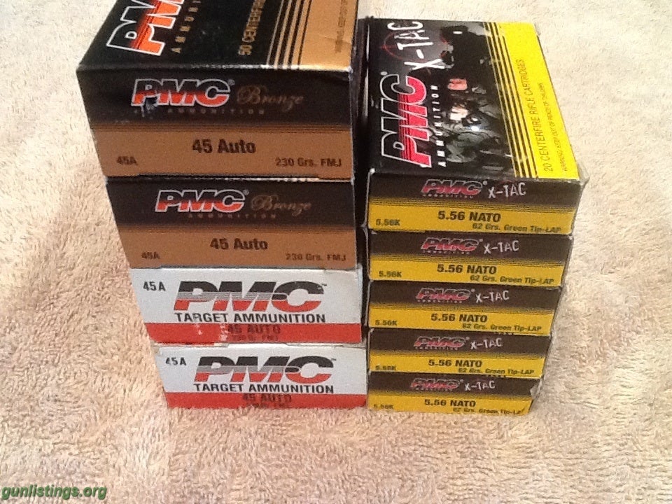 Ammo Ammo - 45ACP, 5.56 Green Tip, 308 FMJ