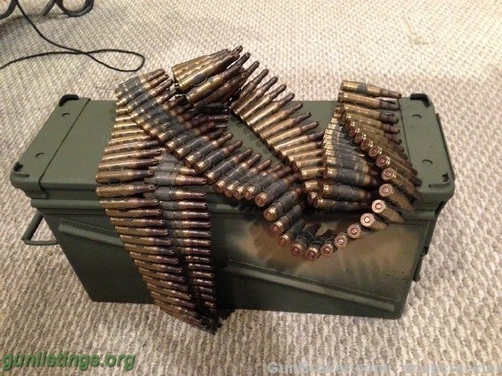 Ammo Belt Of 308 Machine Gun Ammo Blanks