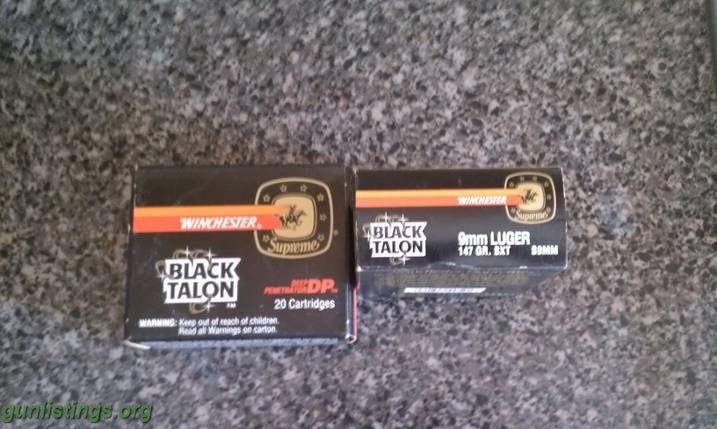 Ammo Black Talon 9MM Ammo