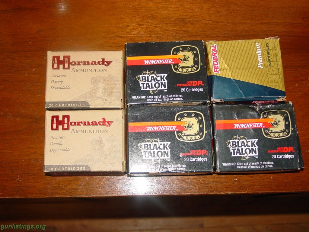 Ammo Black Talons/Hornady/Federal 10mm, 9mm, 40 Cal