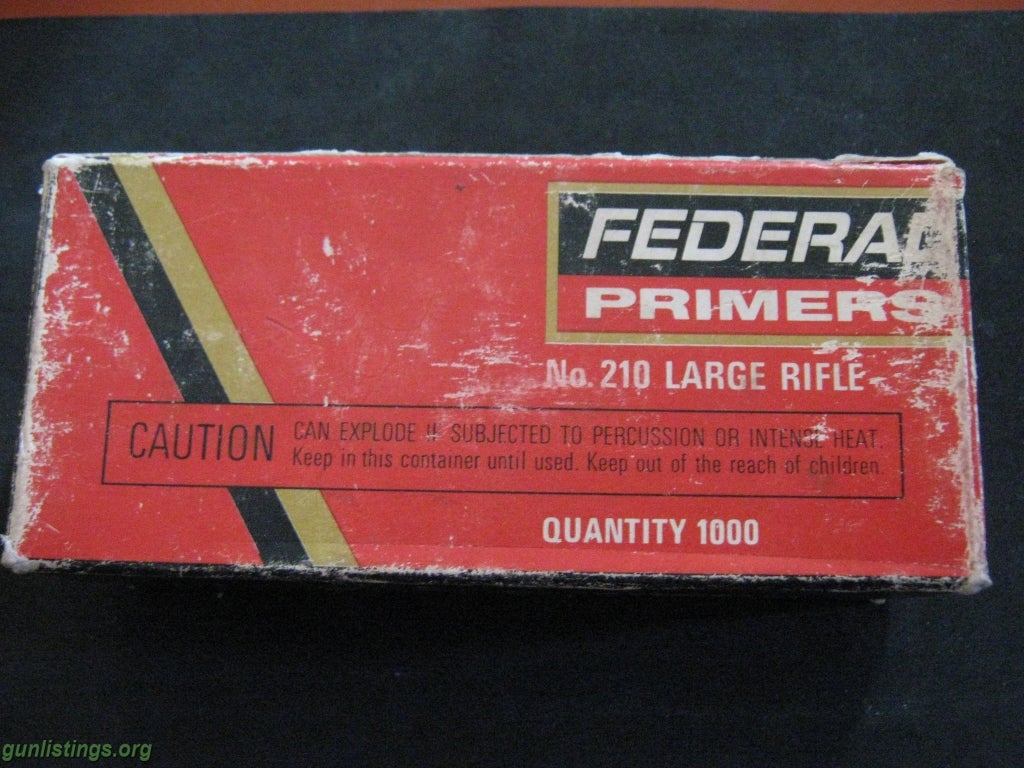 Ammo Case Of 1000 Federal #210 Large Rifle Primers