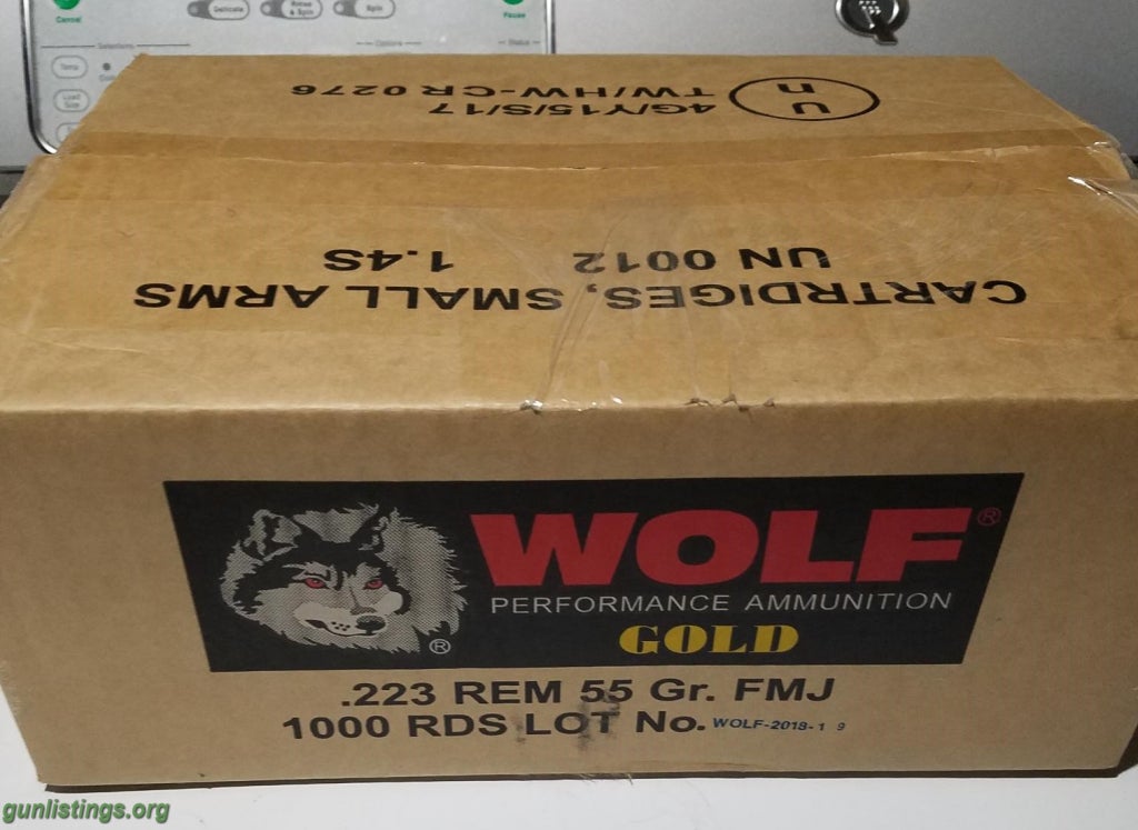 Ammo Case Of Wolf Gold 223 55gr FMJ