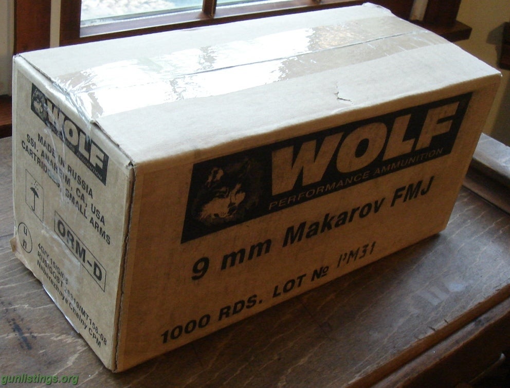 Ammo CASE OF WOLF PERFORMANCE 9X18 AMMO-1,000 ROUNDS