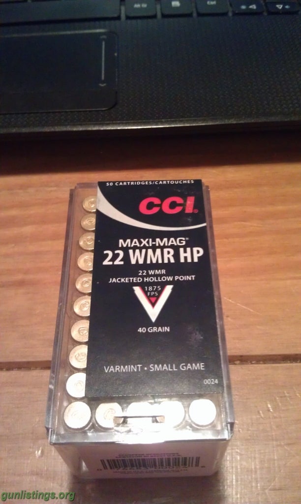 Ammo CCI .22 WMR Maxi-Mag HP 40 Gr