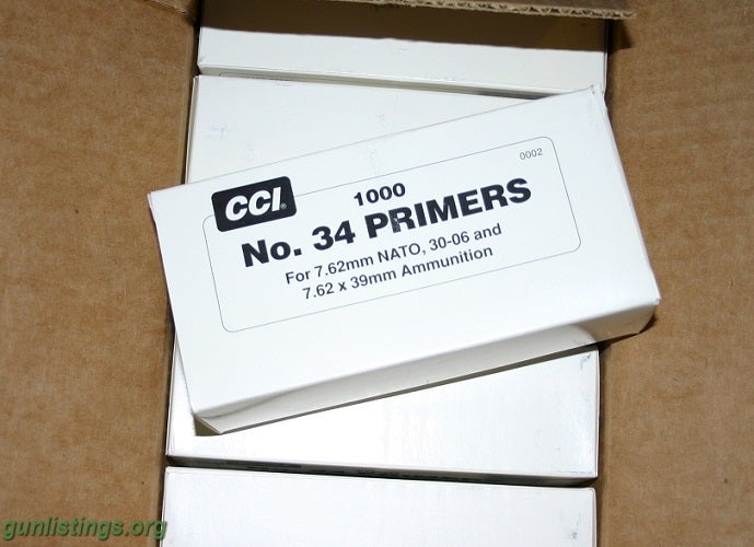 Ammo ** SOLD ** CCI #34 Primers 2k Count