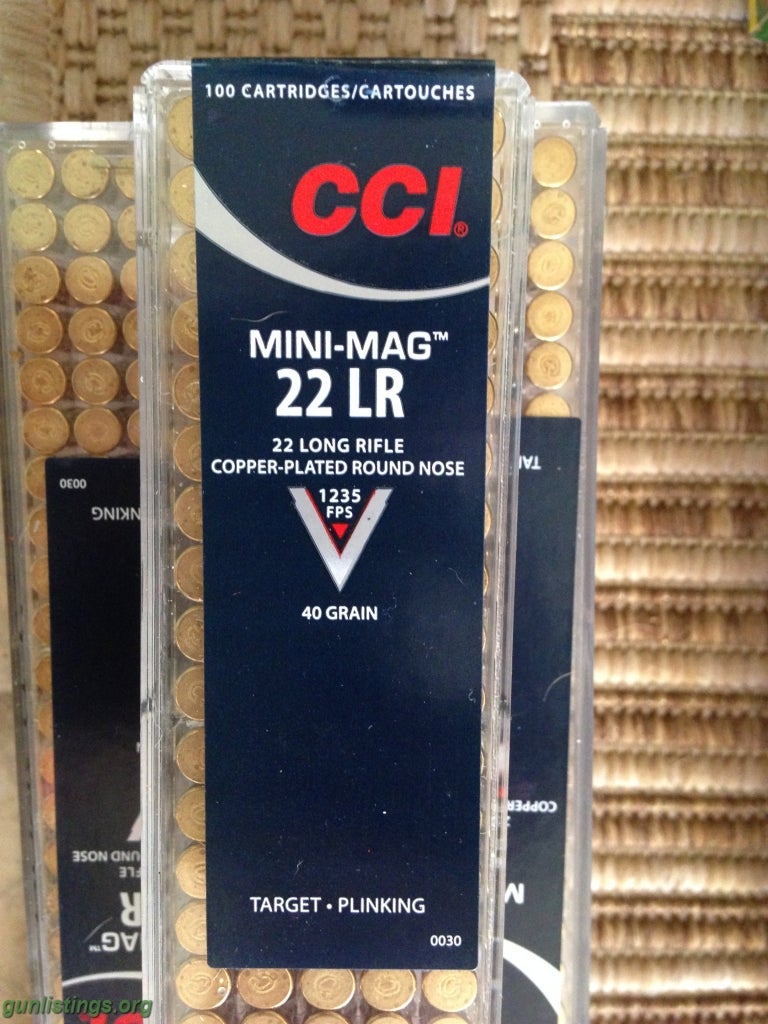 Ammo CCI Mini-Mag 22 LR Cartridges