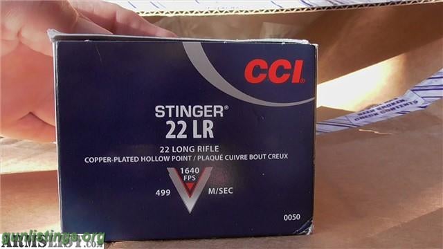 Ammo CCI STINGERS 22LR 500 Rounds 32 Gr HP