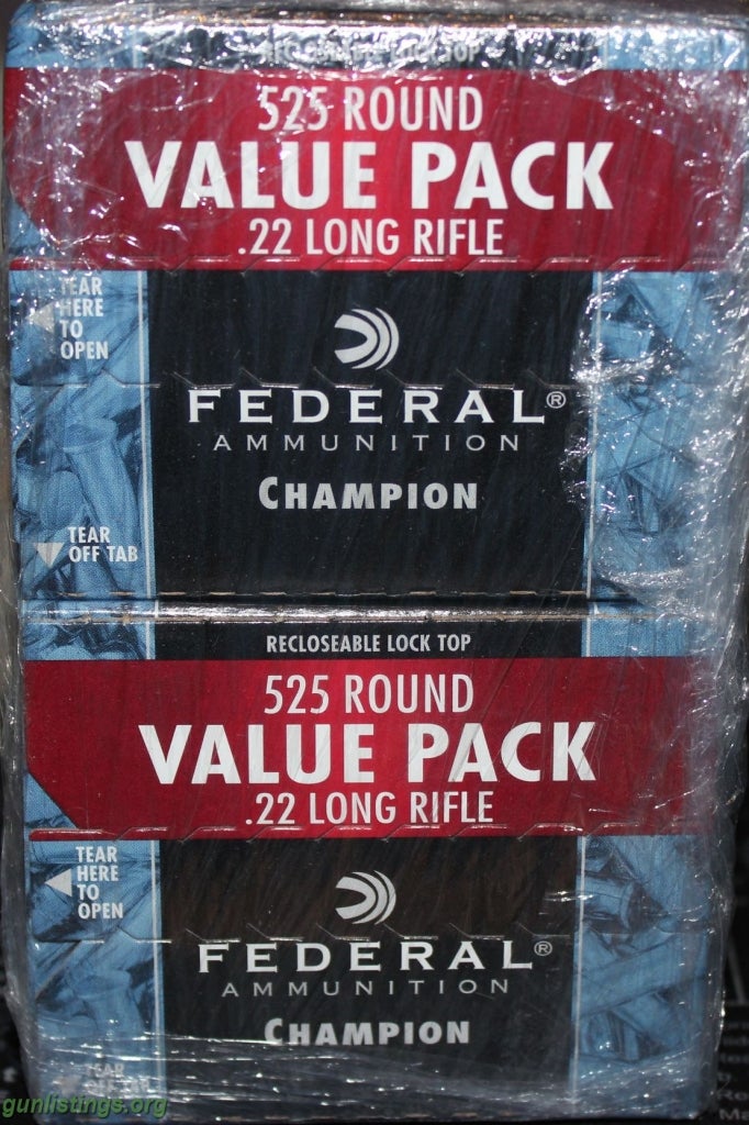 Ammo Federal .22LR 36gr Copper Plated HP 525rd Value Pack