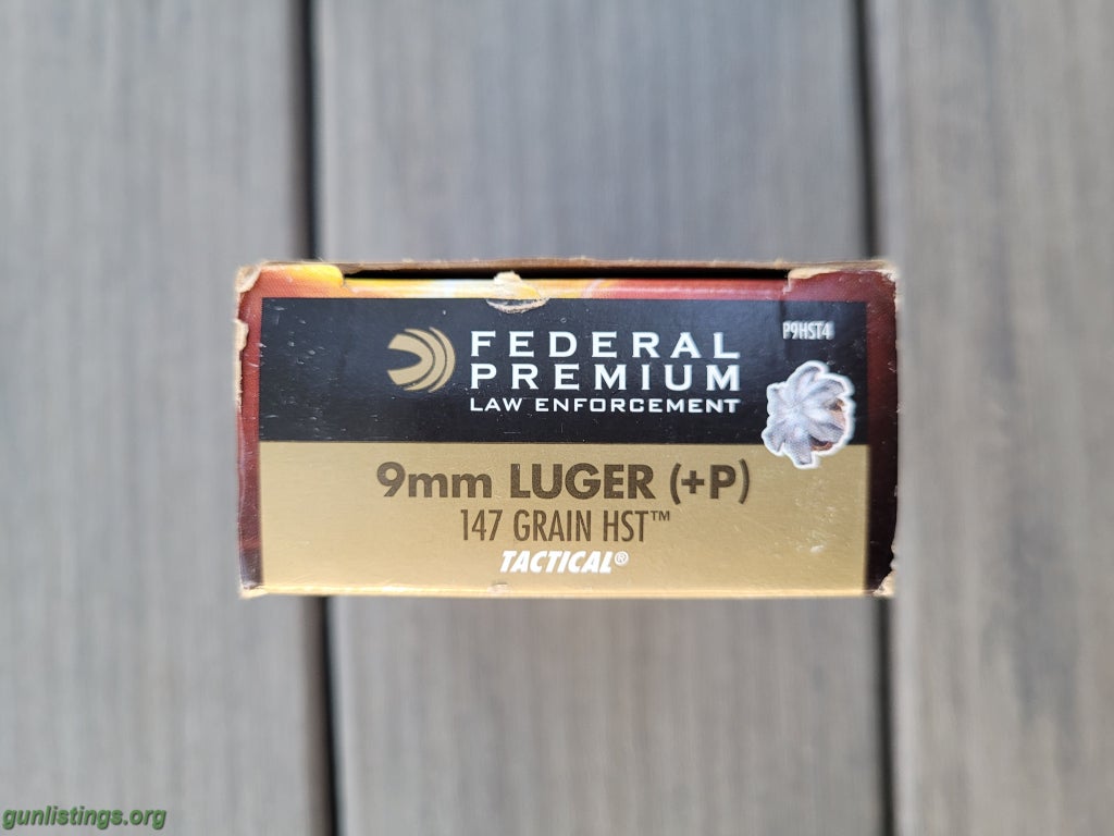 Ammo Federal 147 Grain +P 9mm HST