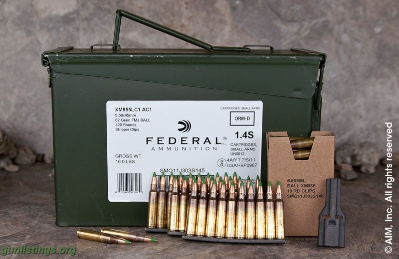 Ammo Federal XM855 62gr 5.56