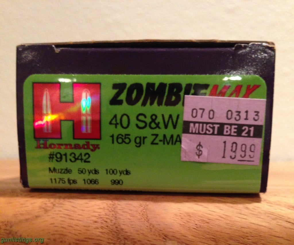 Gunlistings.org - Ammo Hornady Zombie Max .40 S&W Ammo