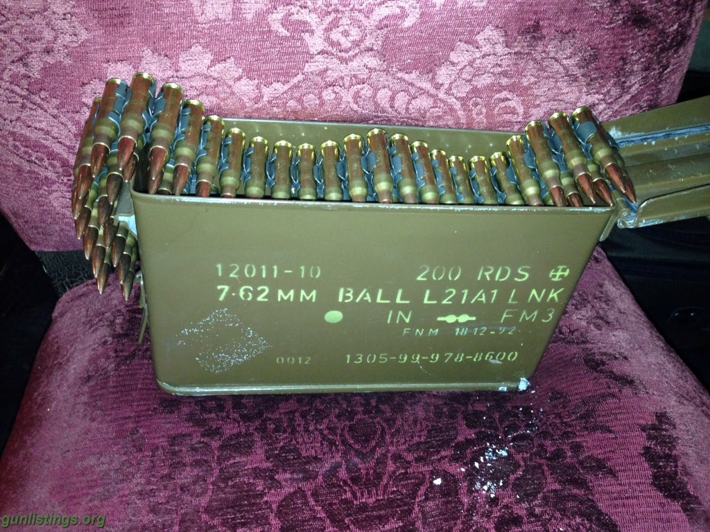 Ammo Linked 5.56 And 7.62 Military 200 Round Case 2 Cases