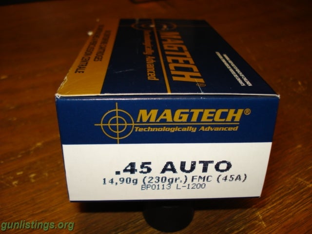 Ammo Magtech 45 Auto 230 Gr (450 Rds)