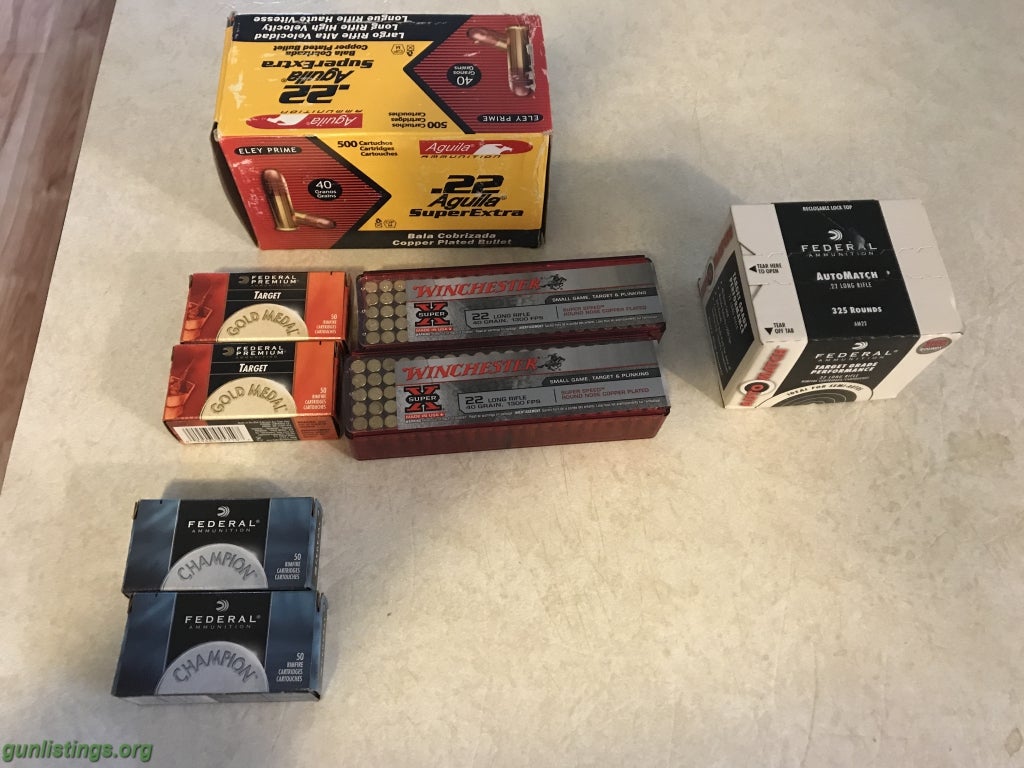 Ammo Misc .22 Long Rifle Ammo 1225 Rounds All Sealed Boxes