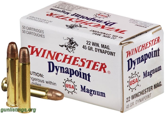 Ammo New Winchester 22WMR 45gr Dynapoint USA 50rds