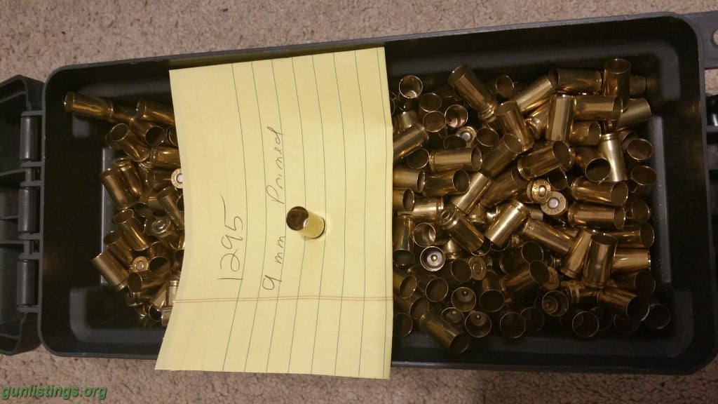 Ammo Primed 9mm Brass