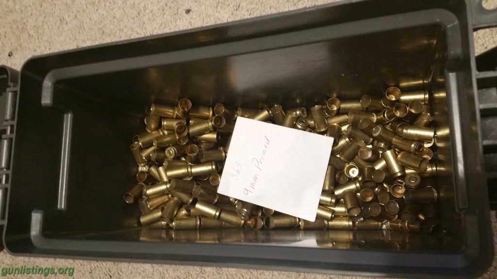 Ammo Primed 9mm Brass