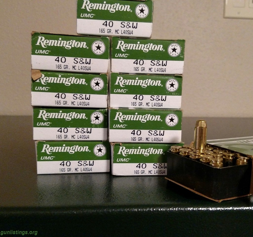 Ammo Remington 165gr .40 40 S&W Ammo