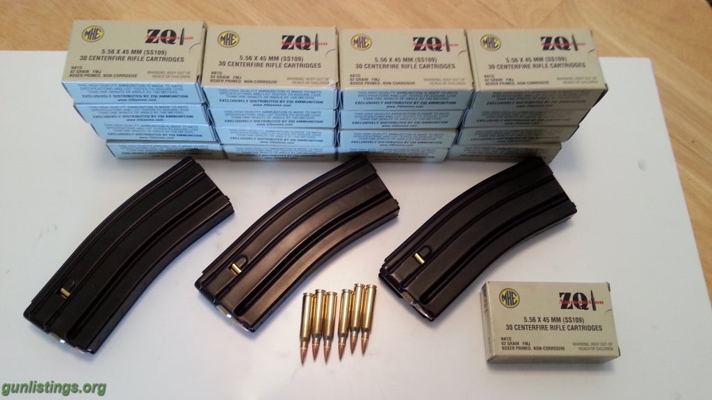 Ammo 5.56x45 NATO 62 Gr  ZQ1