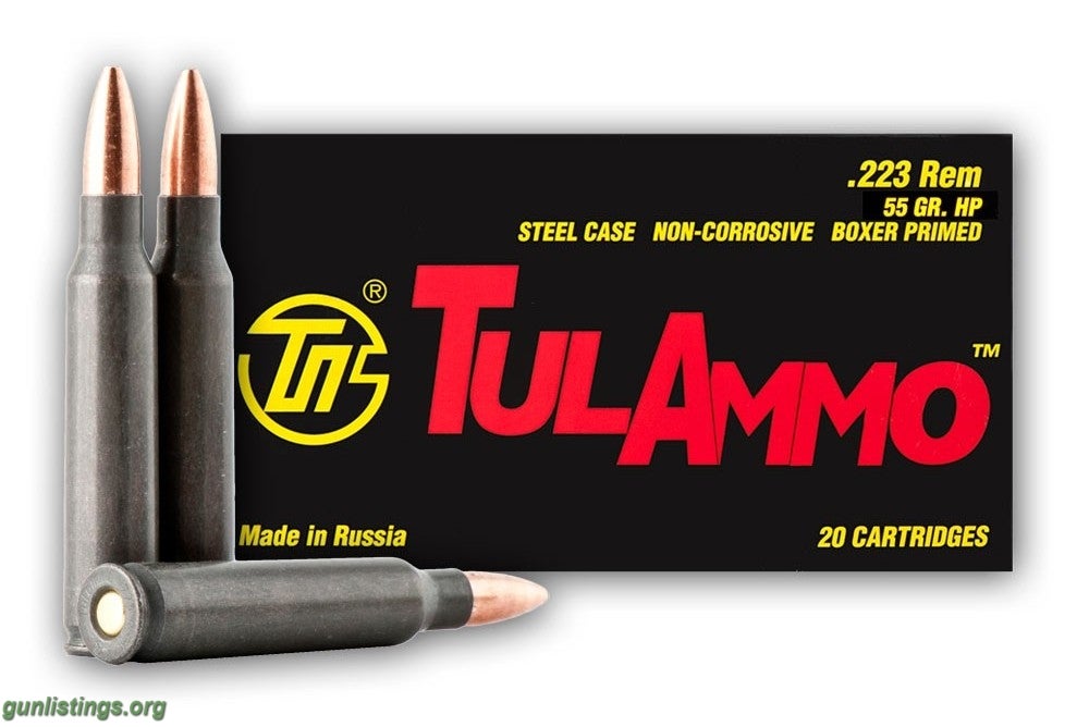 Ammo Tula 223 HP 62 Grain Ammo 1000 Or 500 Rounds