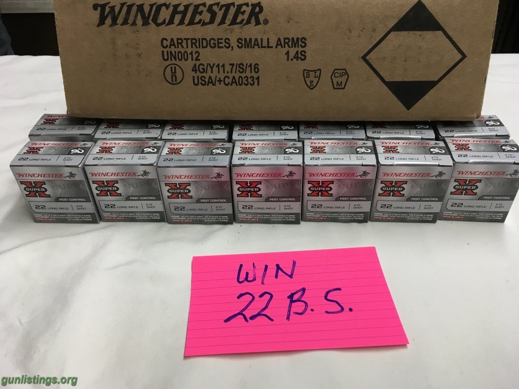 Ammo WINCHESTER. 22 Long Rifle BIRDSHOT (50 Rds)