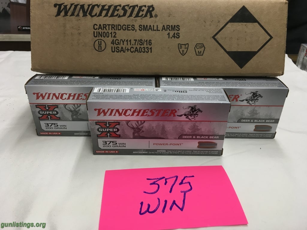 Ammo WINCHESTER 375 Big Bore AMMO