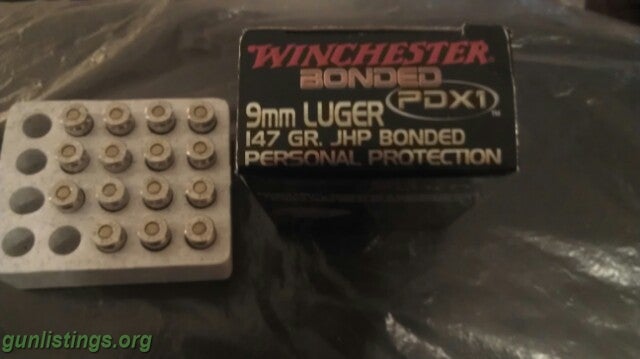 Ammo Winchester 9mm 147gr JHP PDX1 Bonded