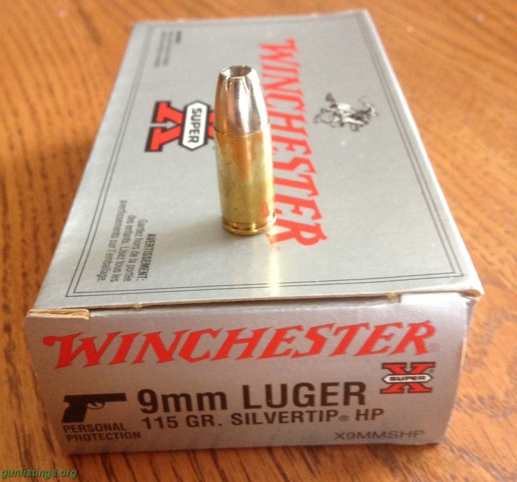 Ammo Winchester 9mm Silvertip Hollow Points