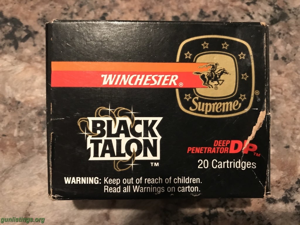 Ammo Winchester Black Talon 9mm - Box Of 20