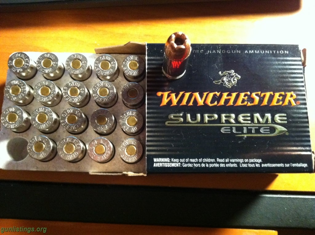 Ammo Winchester Supreme Elite .45 ACP PDX1 Bonded (20 Rds)