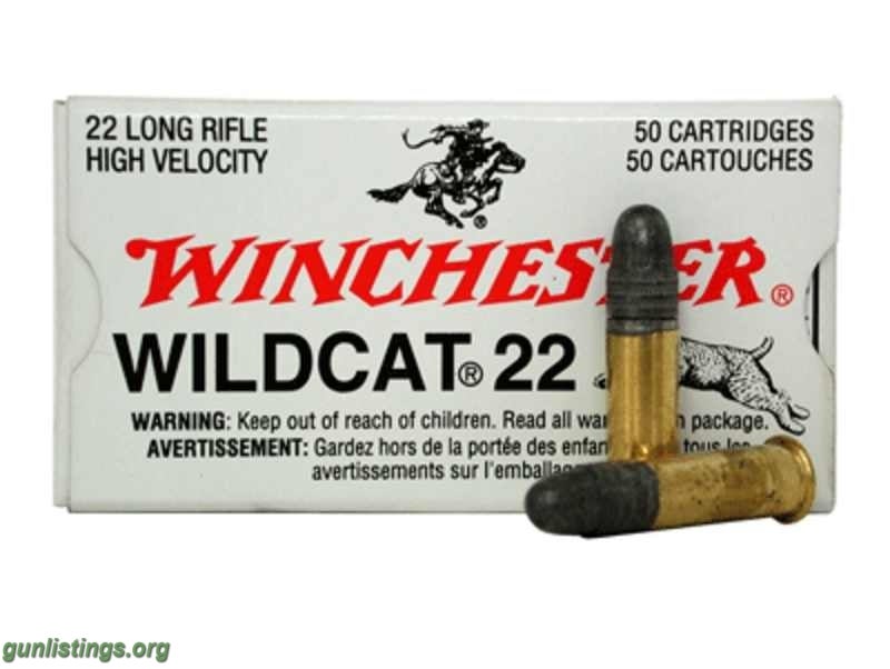 Ammo Winchester Wildcat .22 LR 900 Round Lot