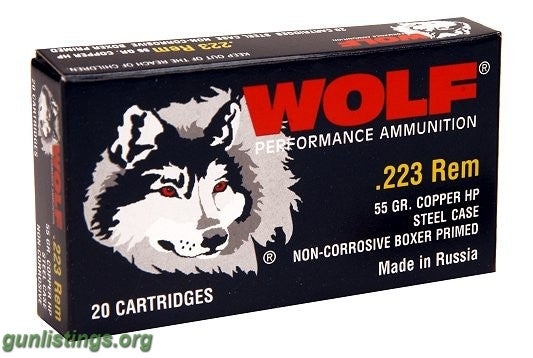 Gunlistings.org - Ammo Wolf .223 Hollow Point Ammo 223 HP 22355HP 500 ...