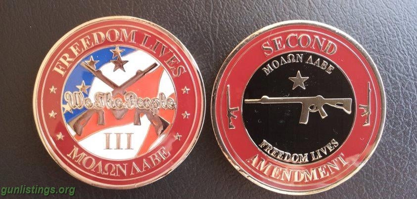 Misc Molon Labe Challenge Coins