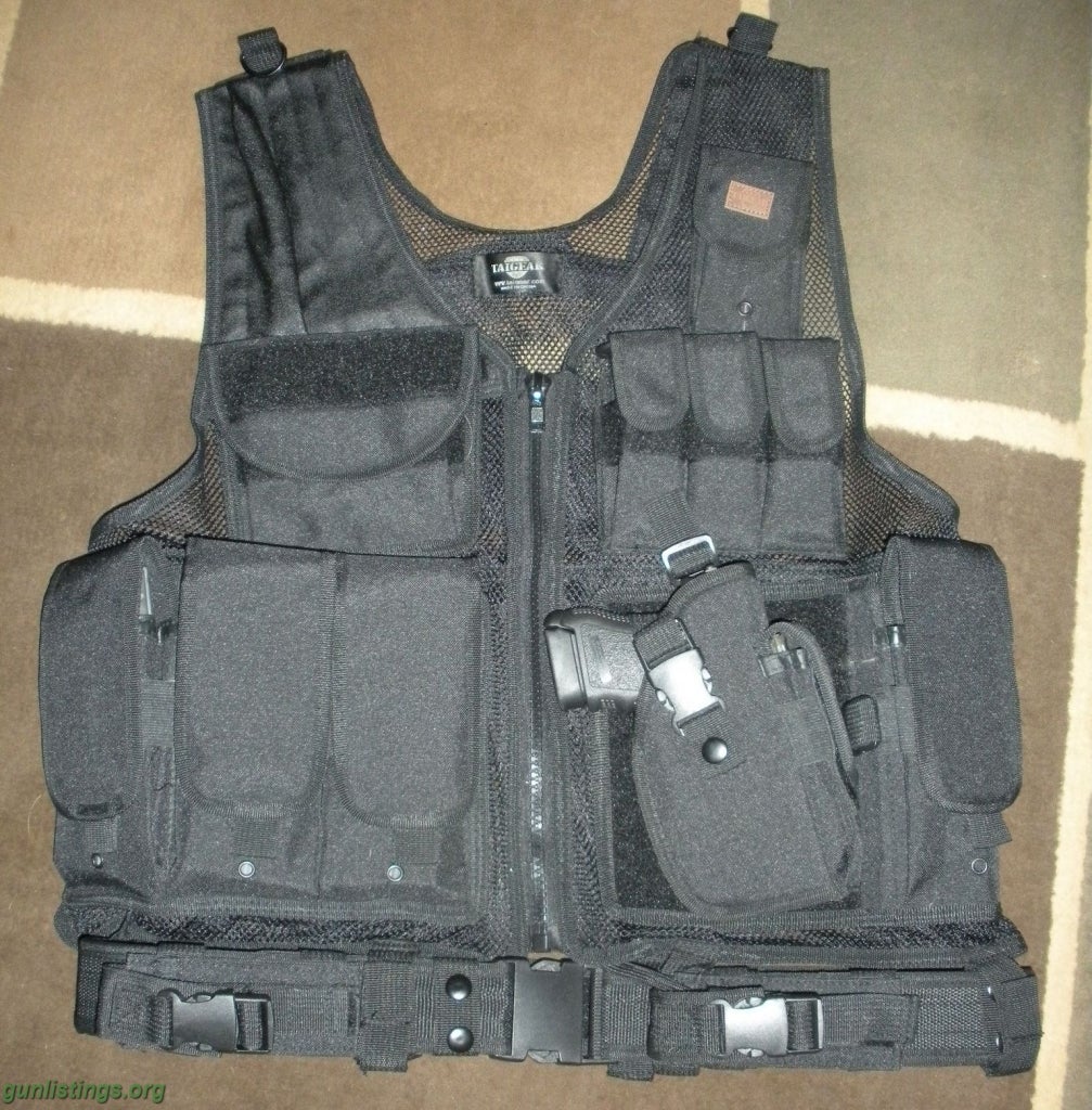 Misc Tactical Vest W/ Holster New