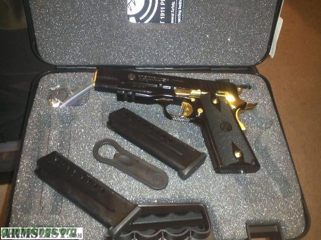 Pistols 1911 .38 Super Taurus With Gold Accents