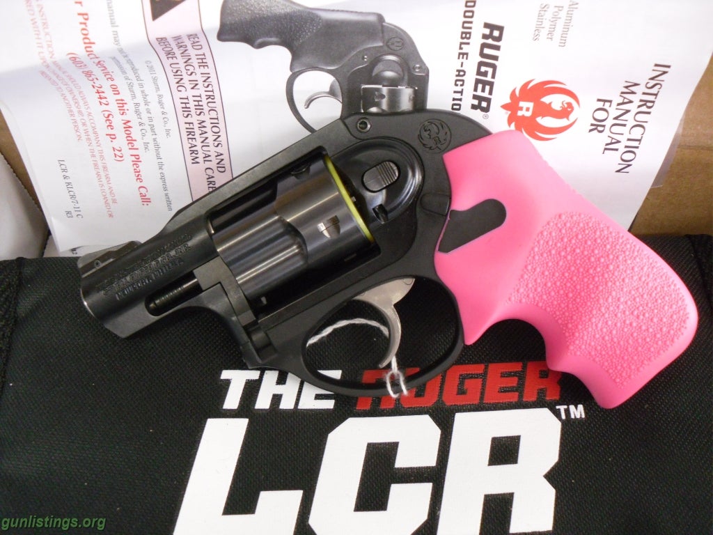 Pistols Ruger LCR, 38sp W/Pink Hogue Grips, NEW