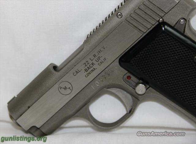 Pistols AMT 22 Backup EC Great Shape