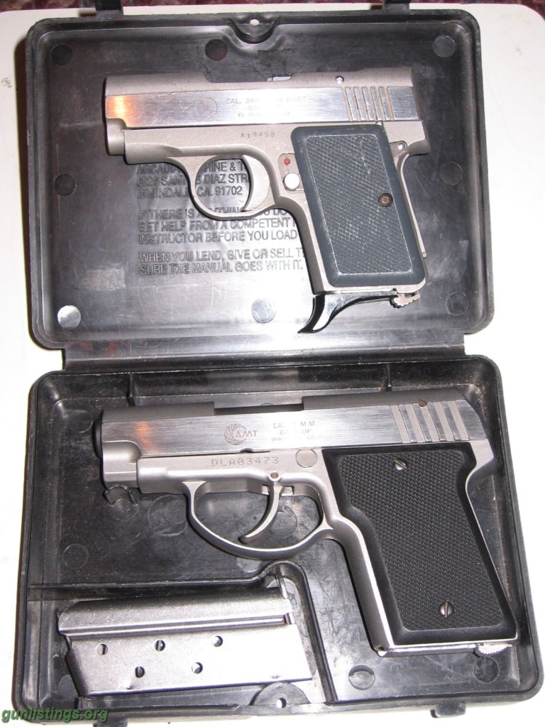 Pistols AMT 9mm And .380 Backup