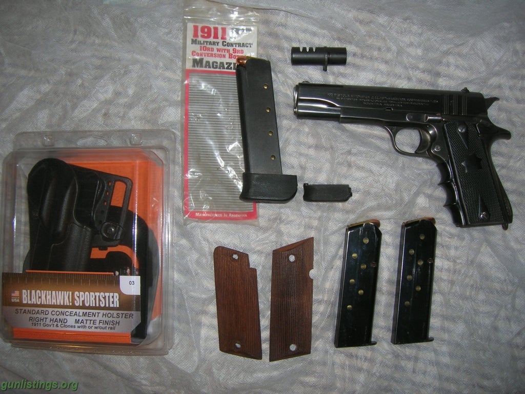 Pistols Ballester Molina .45 W/Accessories