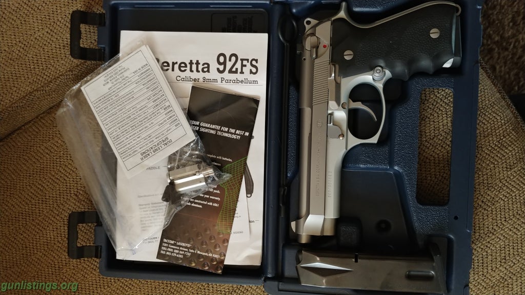 Pistols Baretta 92fs Stainless Nib