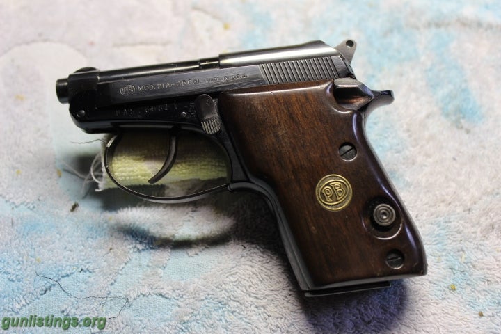 Pistols Beretta 21A 25 Cal Wood Grips