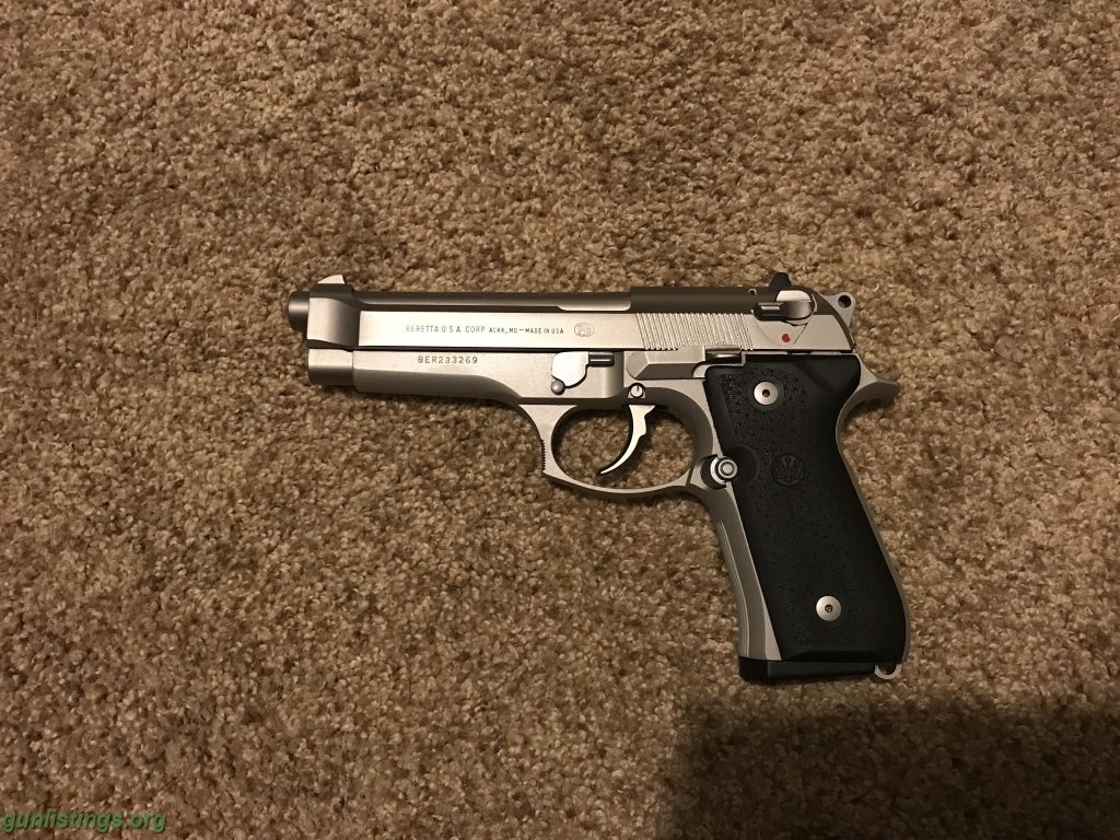 Pistols Beretta 92FS Inox (full Stainless, No Black Controls)