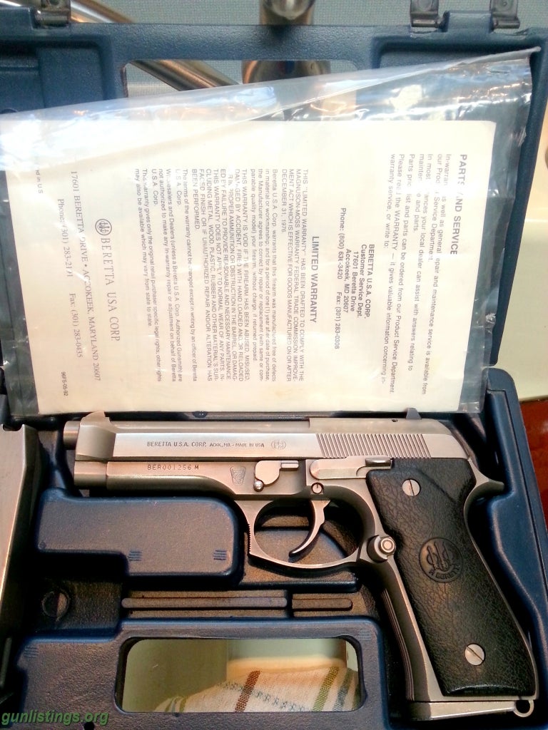 Pistols Beretta 96D .40 Cal State Highway Patrol