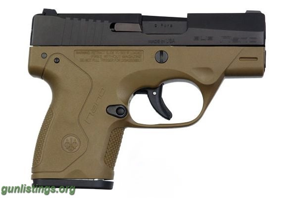 Pistols Beretta Nano, FDE, 9mm, NEW