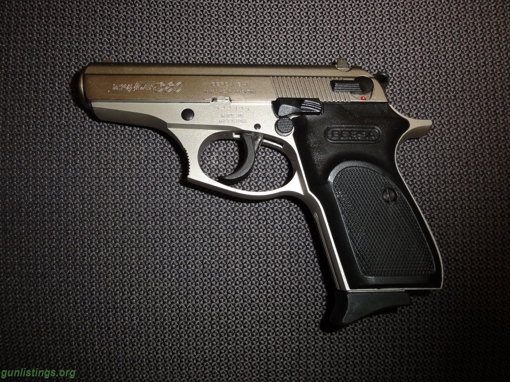 Pistols Bersa Thunder 380 Rare Satin Nickel Finish