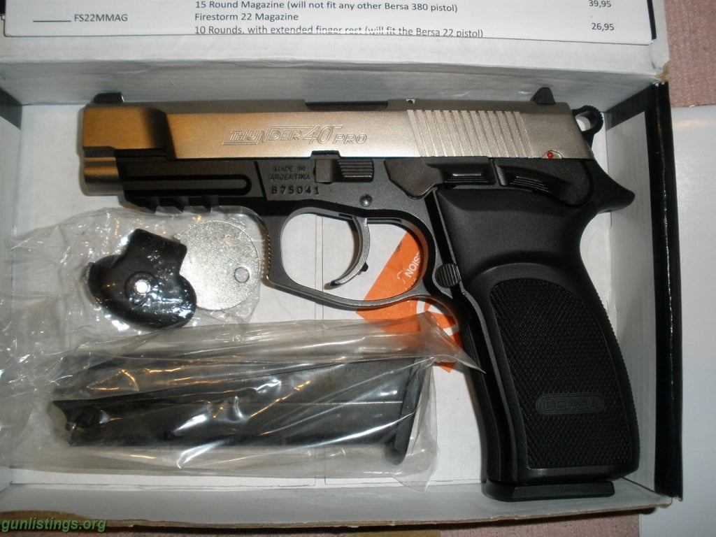 Pistols Bersa Thunder 40 Pro (40 Cal S&W)