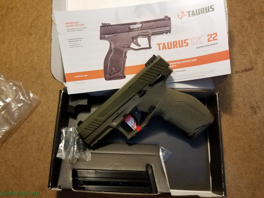 Pistols BNIB -Unfired Taurus TX22 -ODG Frame & Slide