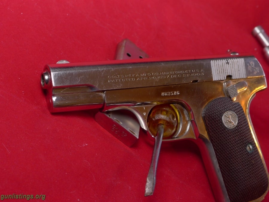 Pistols Colt Magnificent 1903 Browning Designed 32 Acp 6579