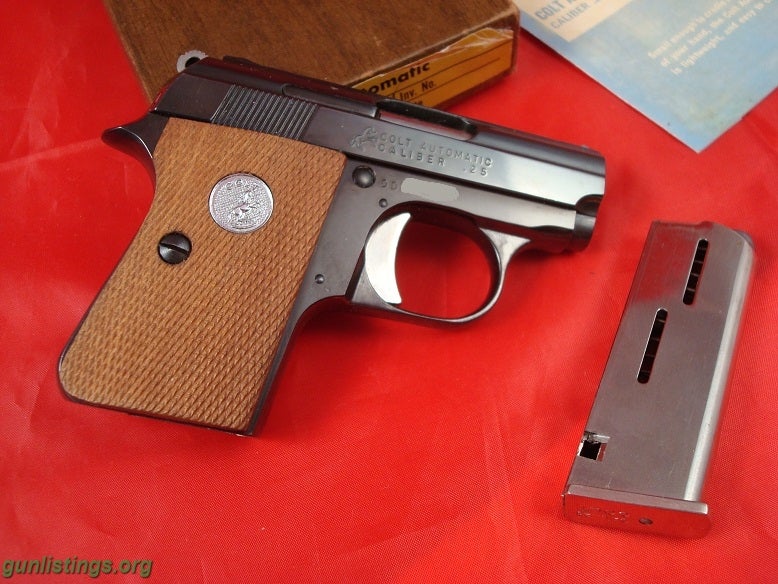 Pistols COLT Automatic 25 ACP Pistol MINT Unfired