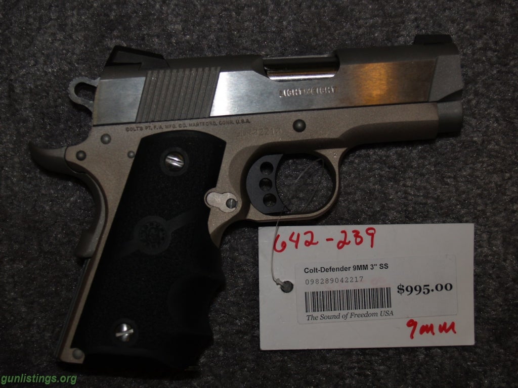 Pistols Colt Defender 9mm